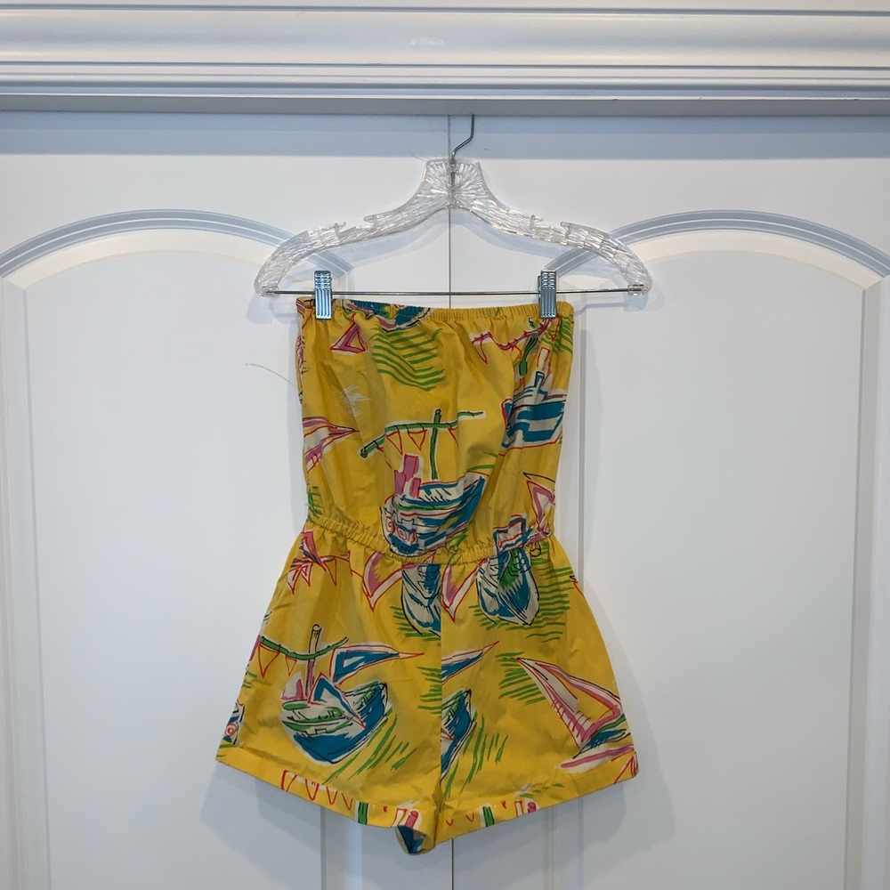 Urban Outfitters Yellow Sailboat Romper